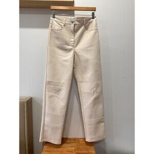 Wilfred Aritzia Womens Size 8 Melina High Waisted Vegan Leather White Luxury